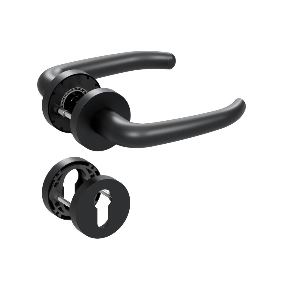 PullBloc Black 4.1 tvar 2103 černá dveřní kování, cylindrická vložka (PZ), klika/klika