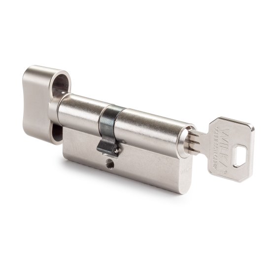 Bezpečnostní zámková vložka, fabka třídy RC4 německé značky WILKA v rozměru A:30 mm na B:60 mm bez havarijní funkce v provedení A-knoflík + B-klíč s profilem klíče 2C2. Standardně dodávány 3 klíče, možnost přiobjednat další.