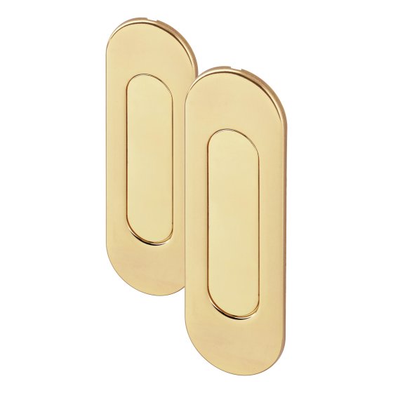 Mosazné Mušle pro posuvné dveře na kulatém štítku schovaná mosaz