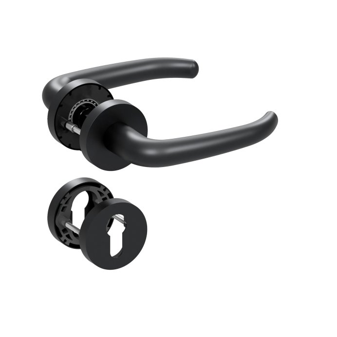 PullBloc Black 4.1 tvar 2103 černá dveřní kování, cylindrická vložka (PZ), klika/klika