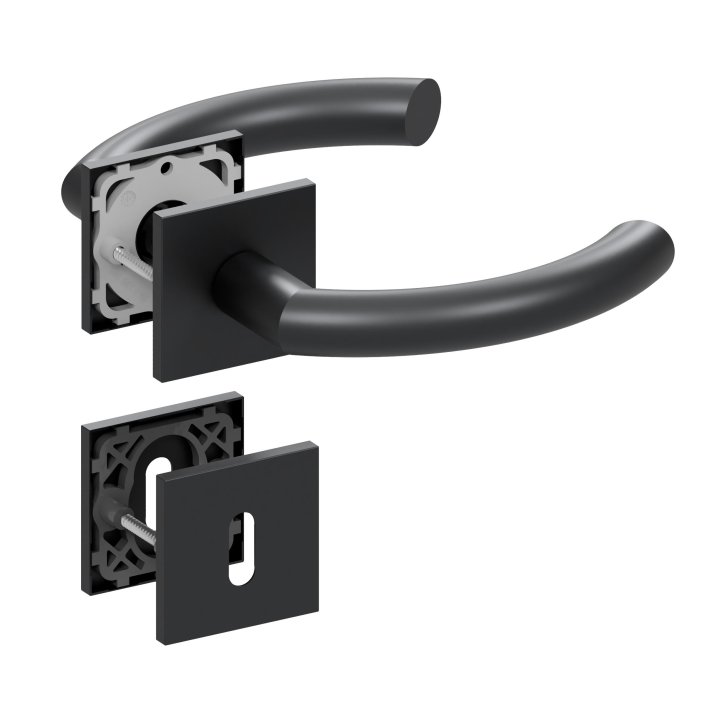 Slidebloc Ultra tvar 1085 RHR černá dveřní kování – dózický klíč (BB)