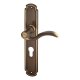 Enna OV bronz dveřní kování – cylindrická vložka (PZ), 90 mm, koule/klika levá
